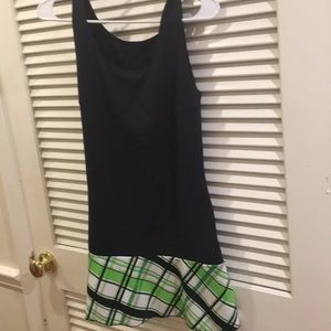 Show No Love plaid navy green tennis dress small